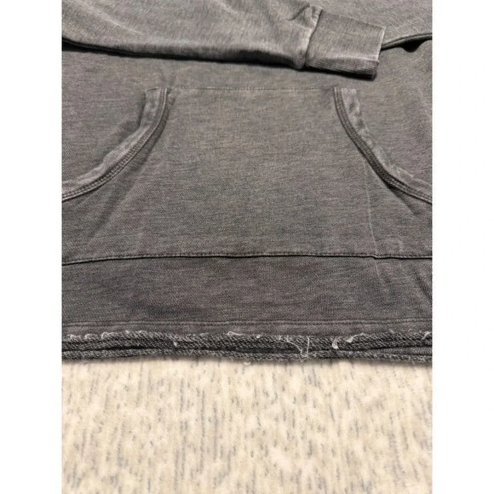 Alternative Apparel Charcoal Grey Washed Pullover Hoodie Size S NWOT raw‎ hem